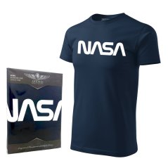 T-shirt logo NASA BLUE