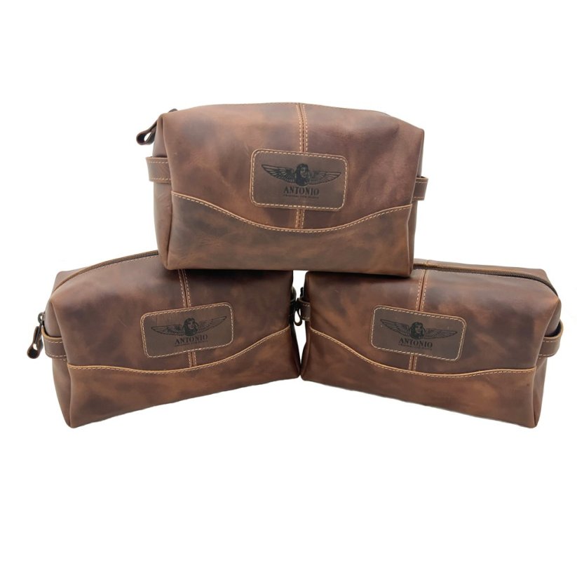 Kulturtasche aus Leder AMENITY KIT