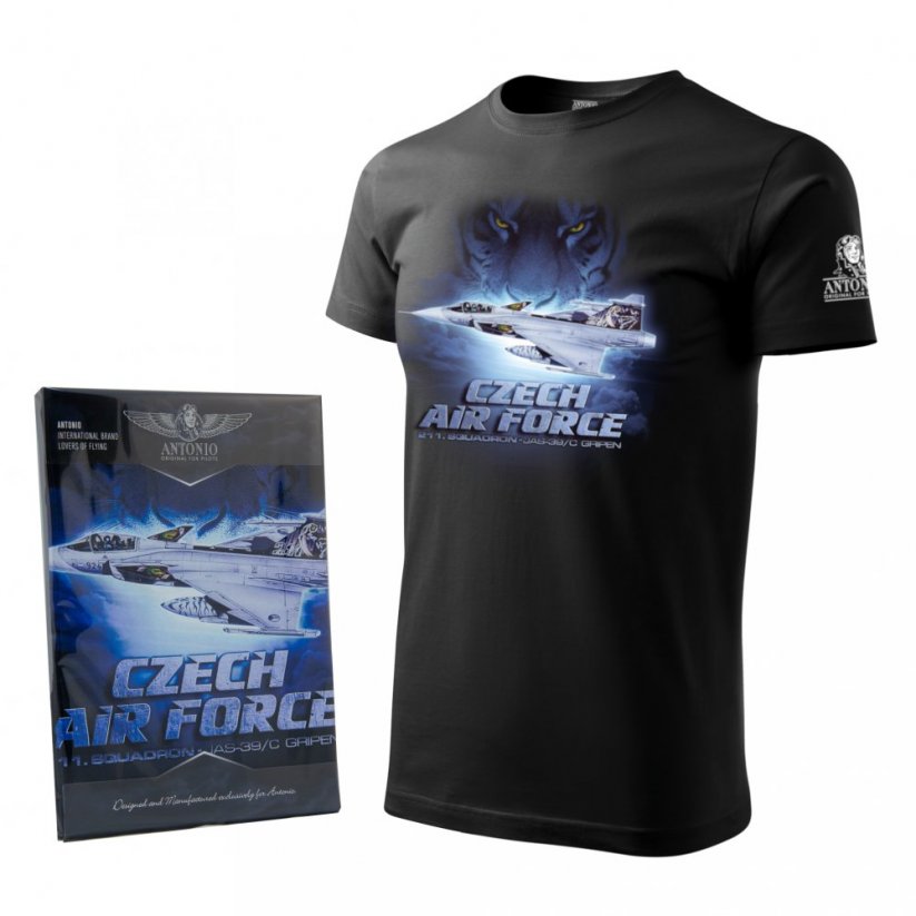 T-Shirt with fighter JAS-39/C GRIPEN - Size: S