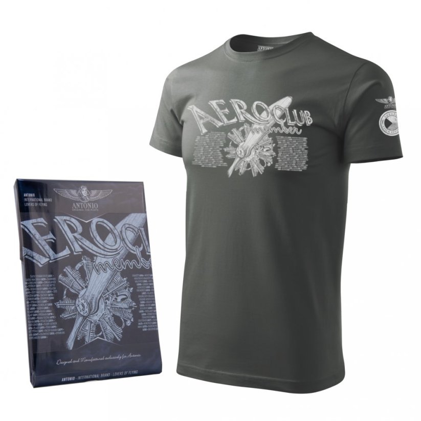 Tricou cu motor radial AEROCLUB - Dimensiunea: S