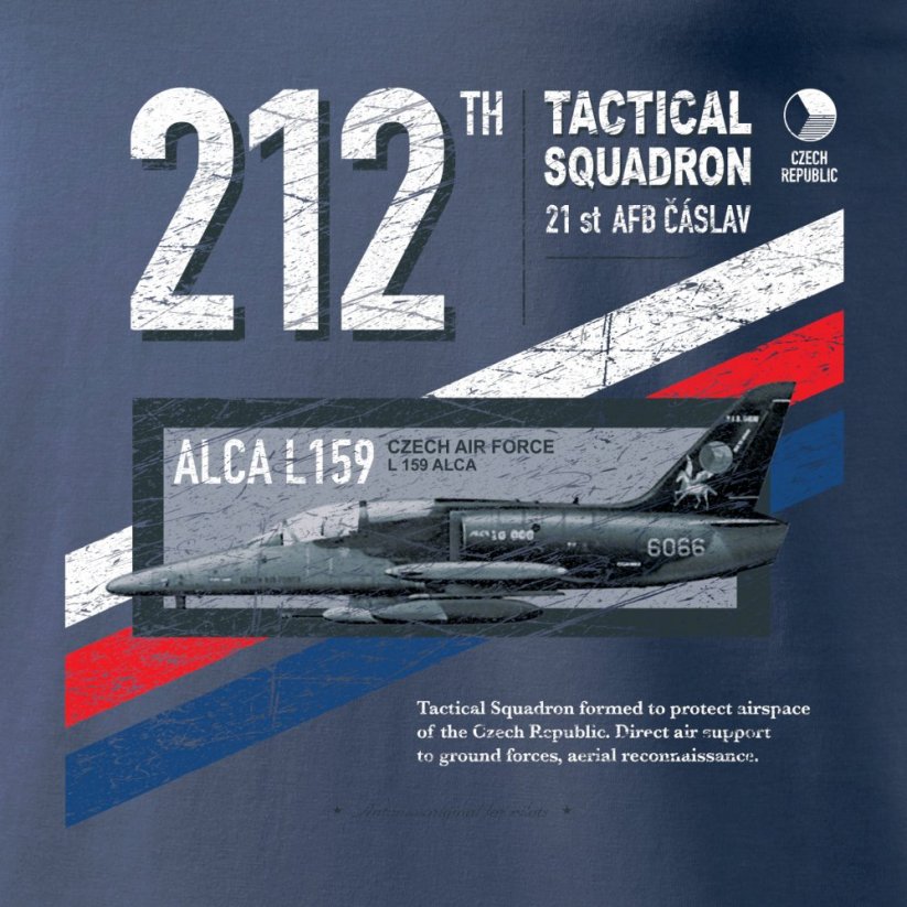 T-shirt med jagerfly Aero L-159 ALCA TRICOLOR