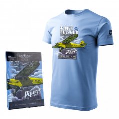 T-shirt med fly PIPER J-3 CUB