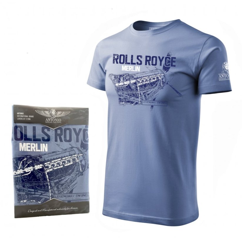 Koszulka z silnikiem Rolls Royce MERLIN - Rozmiar: M
