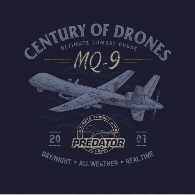 Doamnelor tricou cu dronă MQ-9 REAPER PREDATOR (W)