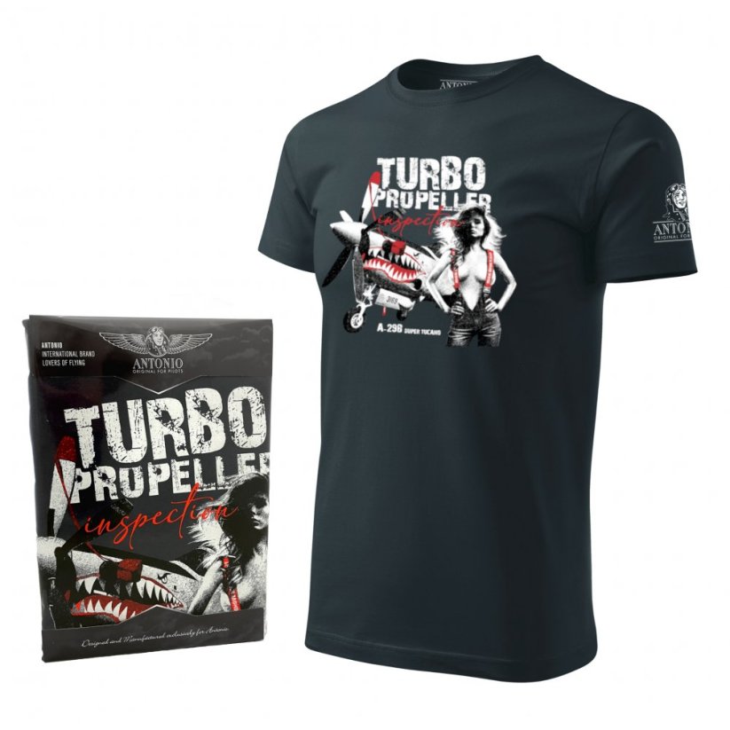 T-Shirt avec TURBO PROPELLER avion A-29B Super Tucano - Taille: XL