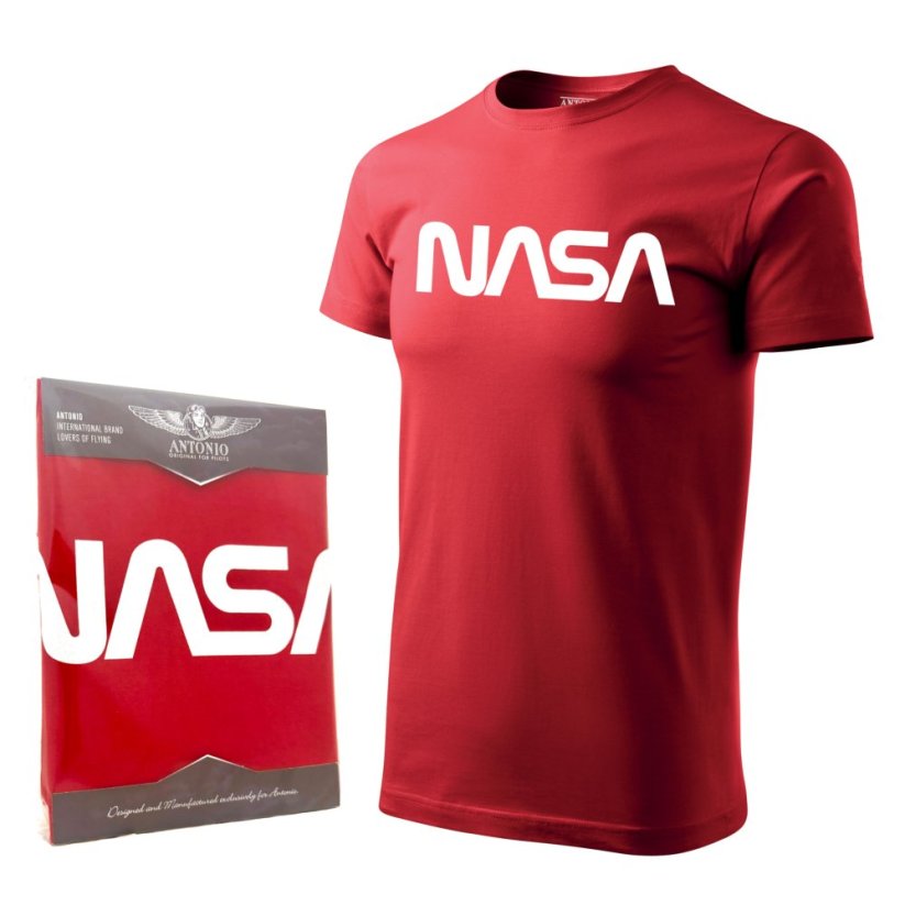 Majica logo NASA RED - Velikost: L