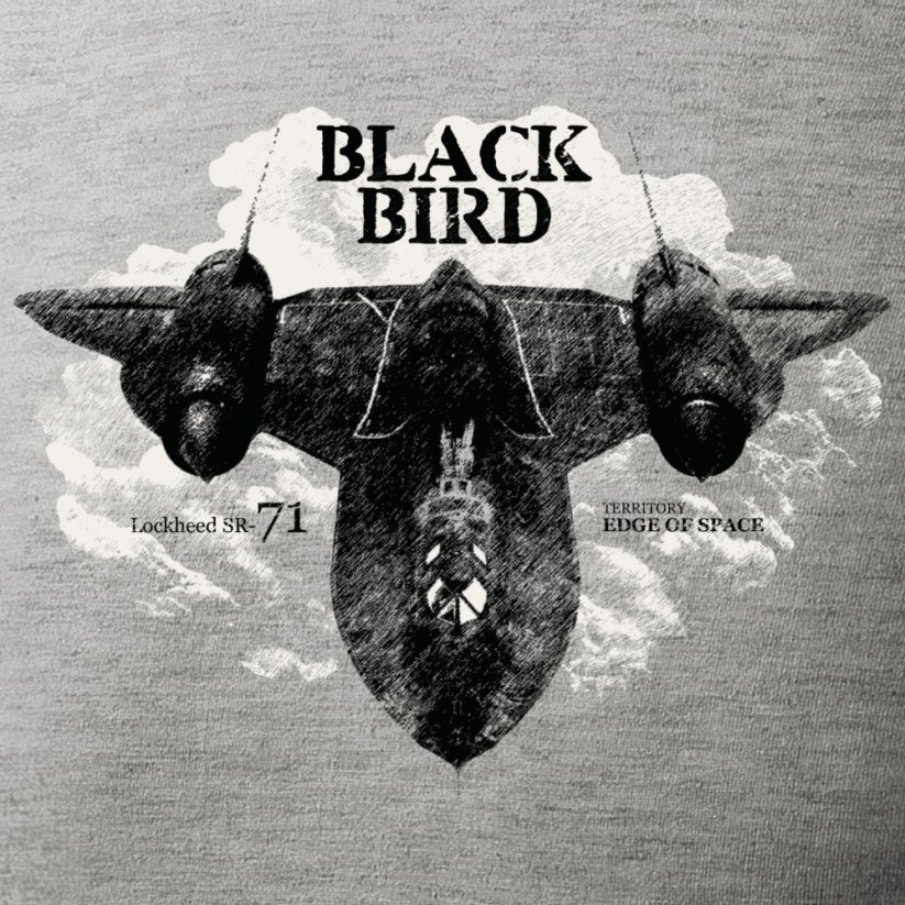 Tričko s Lockheed SR-71 BLACKBIRD - Veľkosť: XL