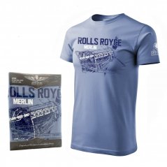 T-Shirt with engine Rolls Royce MERLIN