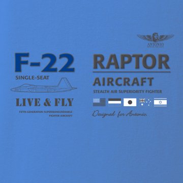Тениска с F-22 RAPTOR