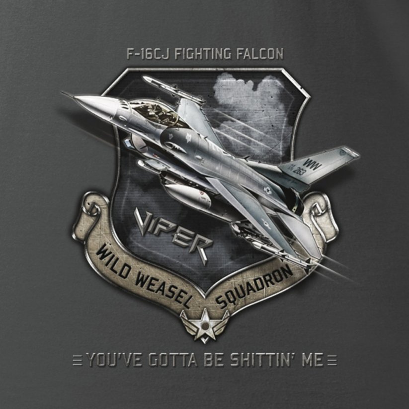 Damska koszulka myśliwiec F-16CJ FIGHTING FALCON (W) - Rozmiar: S