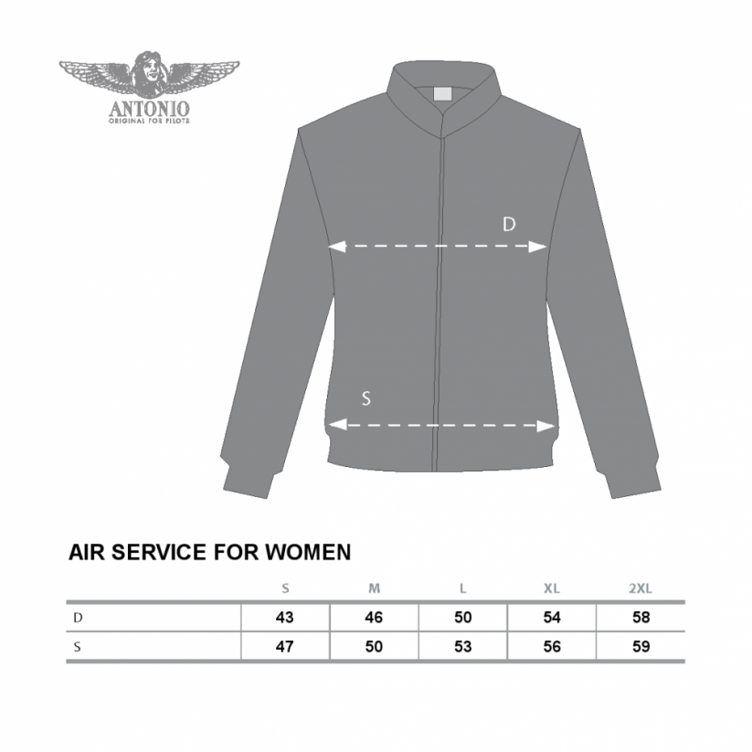 Femme sweat-shirt avec un thème d’aviation AIR SERVICE (W) - Taille: L