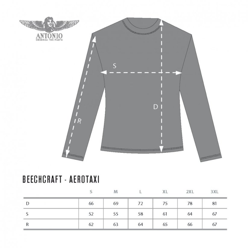 Sweatshirt med fly BEECHCRAFT-18 - Størrelse: M