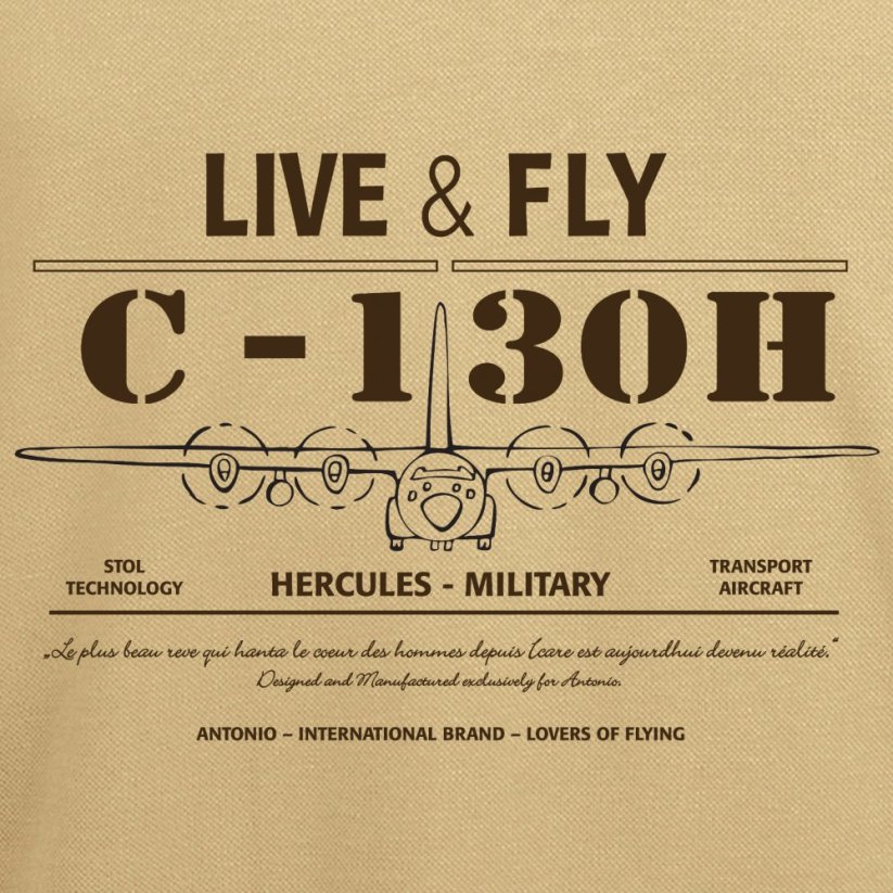 Polo-shirt avion de l’armée HERCULES C-130H - Taille: M