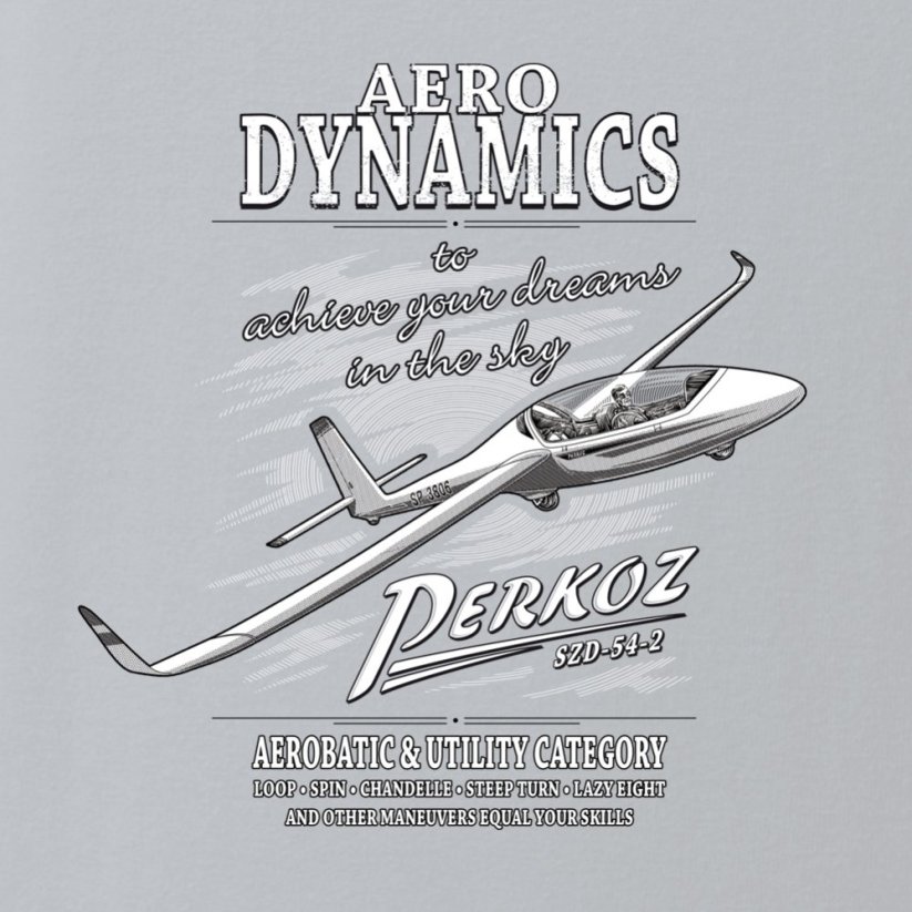 T-Shirt Femme avec planeur SZD-54-2 PERKOZ (W) - Taille: M