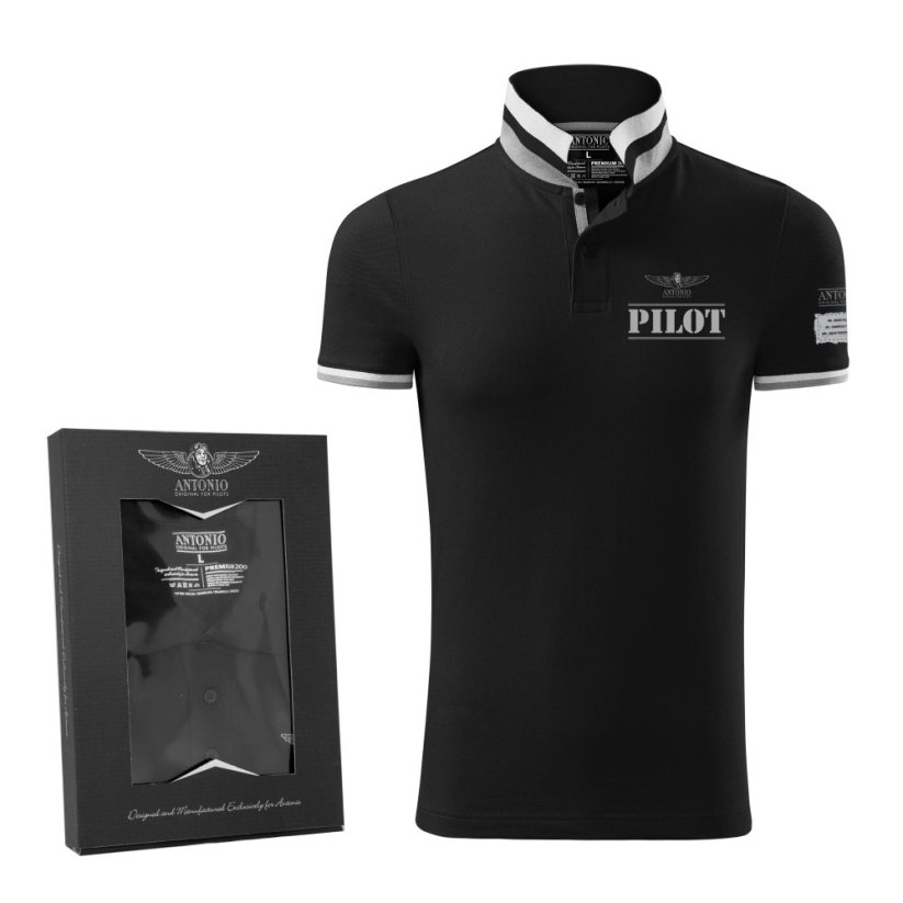 Polo aviation sign of PILOT BL - Size: XXL