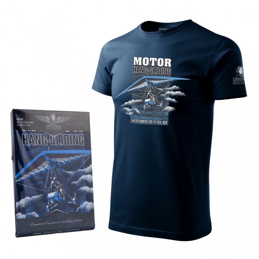 T-shirt met gemotoriseerde deltavlieger MOTOR HANG-GLIDING - Grootte: XXL