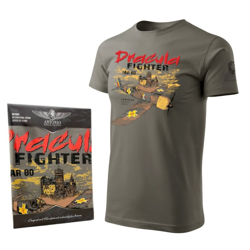 T-Shirt met vliegtuig IAR 80 DRACULA