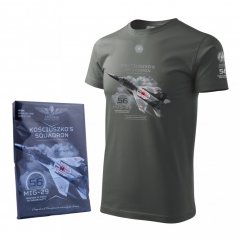 T-shirt met fighter MIG-29 KOSCIUSZKO's SQUADRON #56 PLN