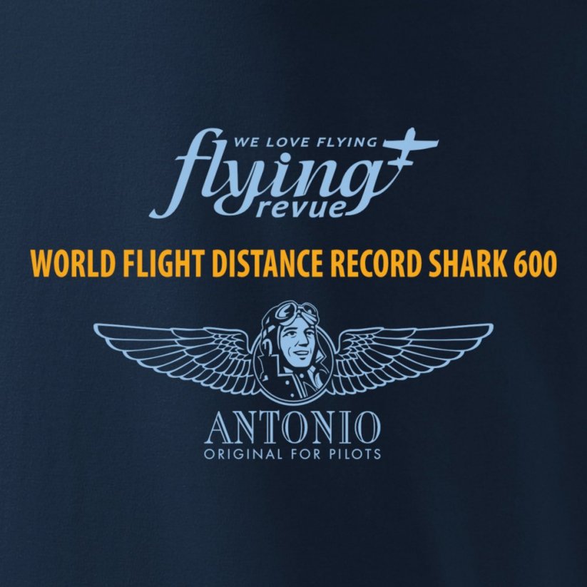 T-Shirt world flight distance RECORD