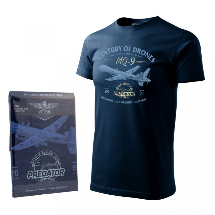 T-shirt with drone MQ-9 REAPER PREDATOR - Size: S