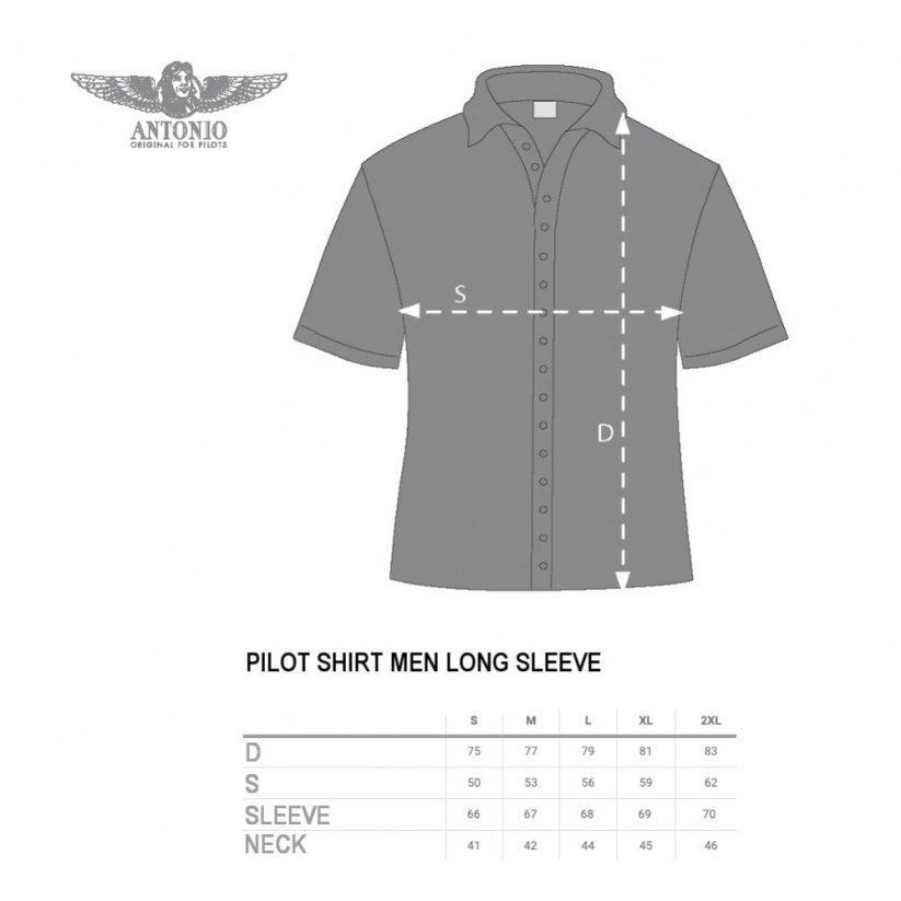 AIRLINER langærmet skjorte LSL - Størrelse: XXL
