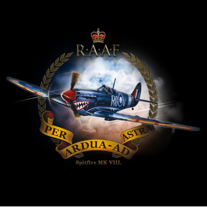 Ženska majica s borbenim avionom SPITFIRE MK VIII. (W) - Veličina: L