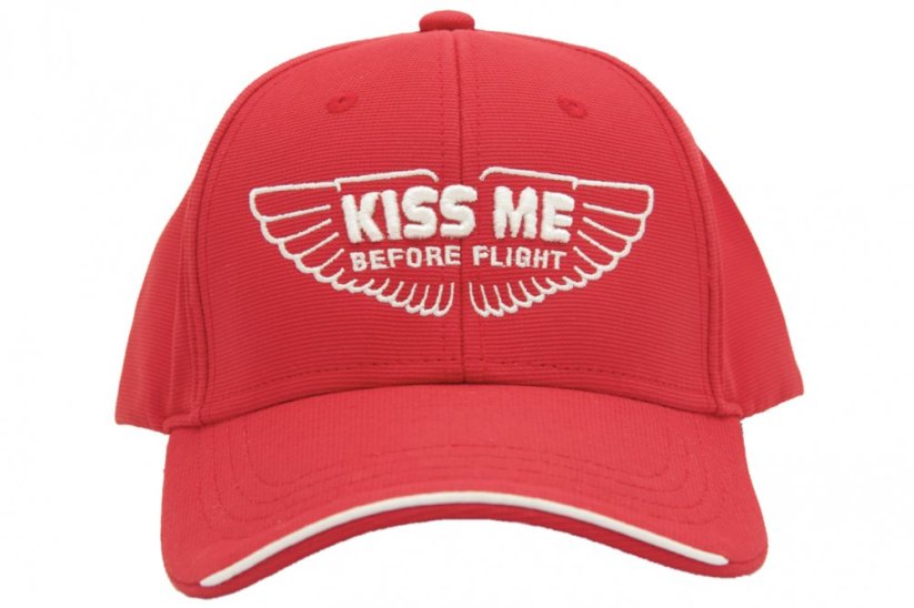 Baseball kapa s motivom KISS ME BEFORE FLIGHT