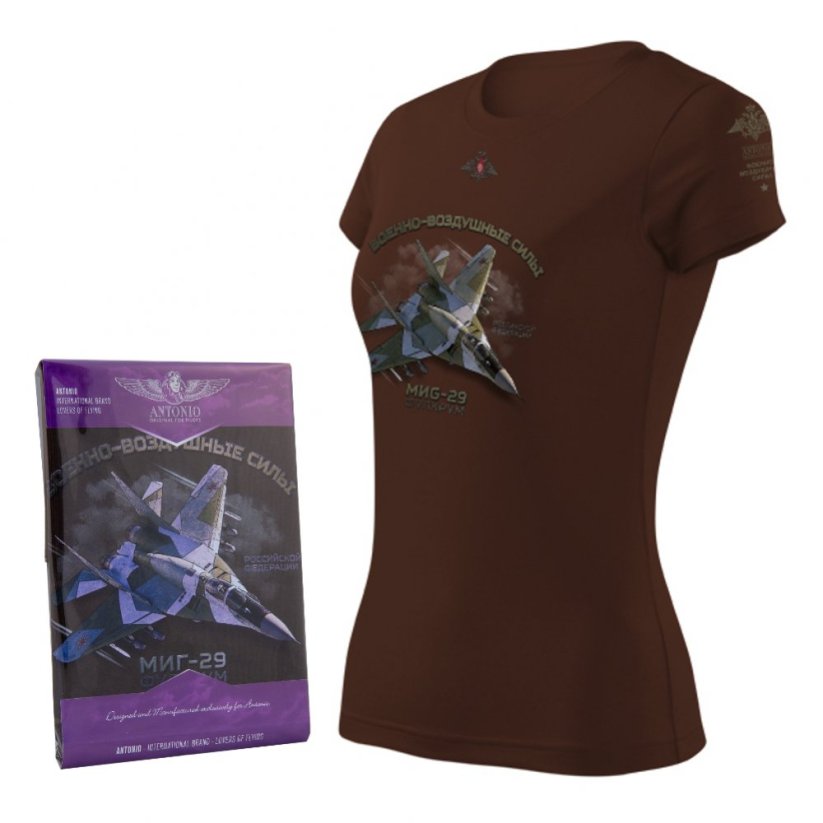 Doamnelor tricou cu avioane de vânătoare MIG-29 RUS (W)