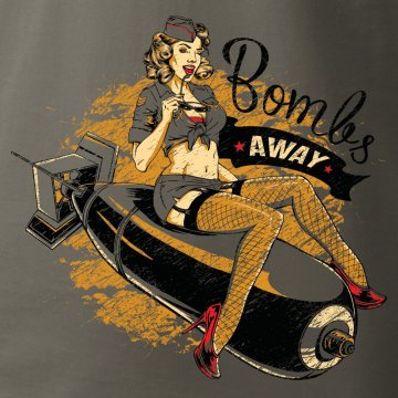 Sexy t-shirt with aviation design, Nose art