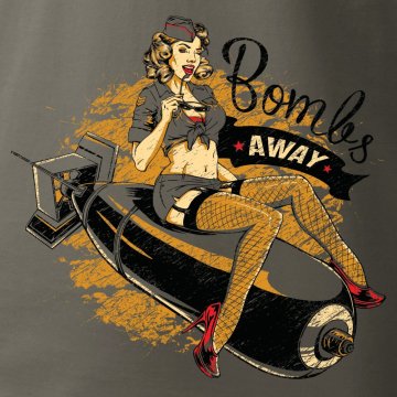 Sexy t-shirt with aviation design, Nose art