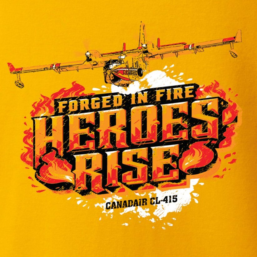 Tricou cu avion de stingere a incendiilor CANADAIR - Dimensiunea: M