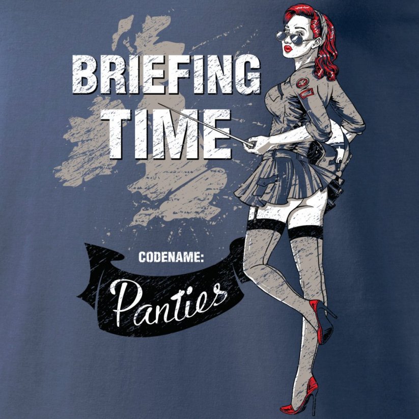 T-Shirt with nose art BRIEFING TIME