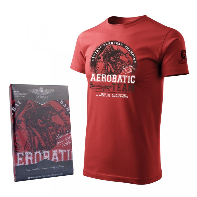 T-shirt z akrobatsko ravnino ZLIN-142 - Velikost: M