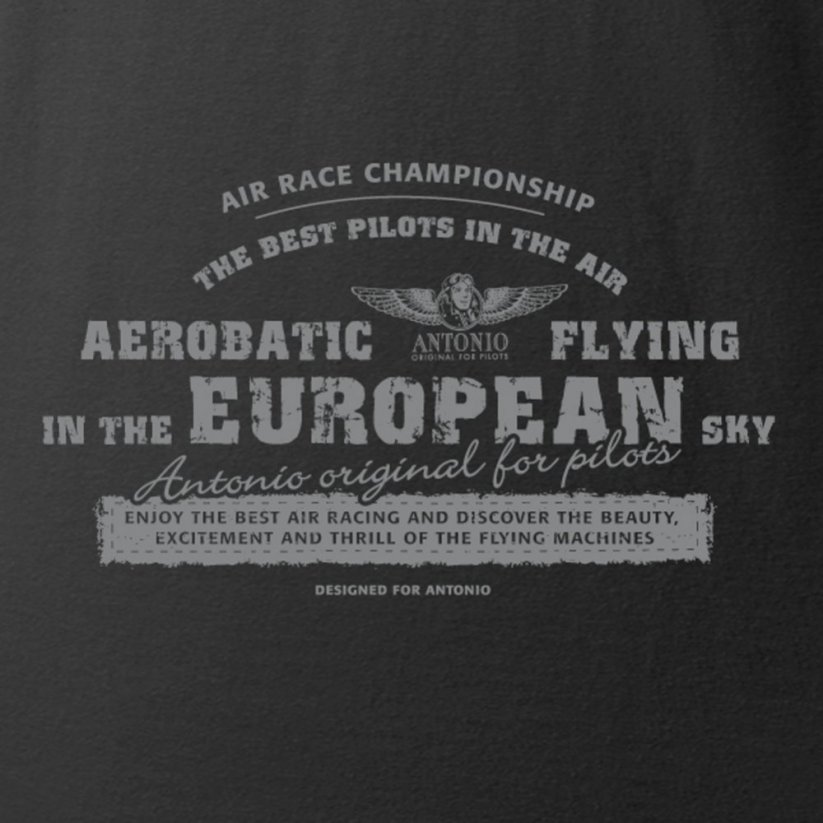 T-shirt luftfart AEROBATICS BL - Størrelse: XXL