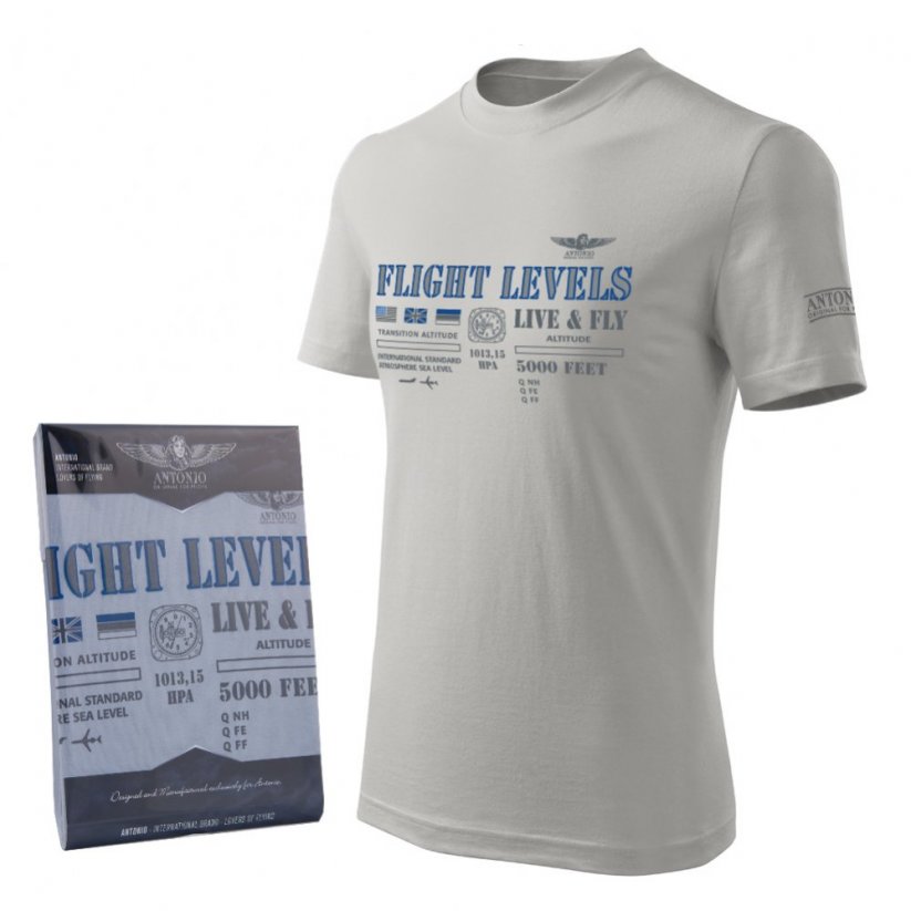 T-Shirt with aviation emblem of FLIGHT LEVELS - Size: M