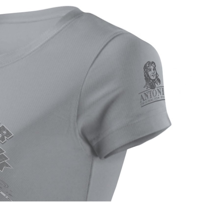 Women T-shirt with a helicopter ROBINSON R-44 (W) - Size: S