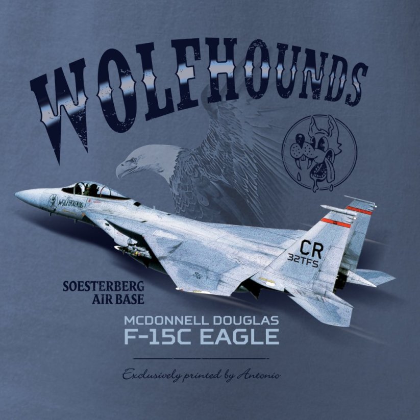 T-shirt avec avion de l’armée F-15C EAGLE - Taille: S