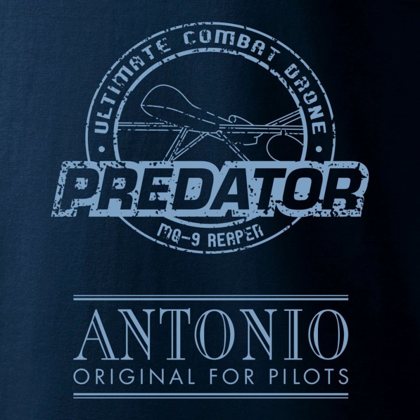 T-Shirt drónnal MQ-9 REAPER PREDATOR - Méret: S