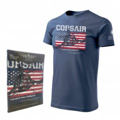 T-Shirt mit Jagdflugzeug Vought F4U CORSAIR