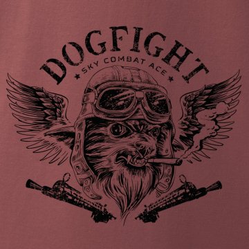 New crazy design with a motif of an angry pilot, a dog.