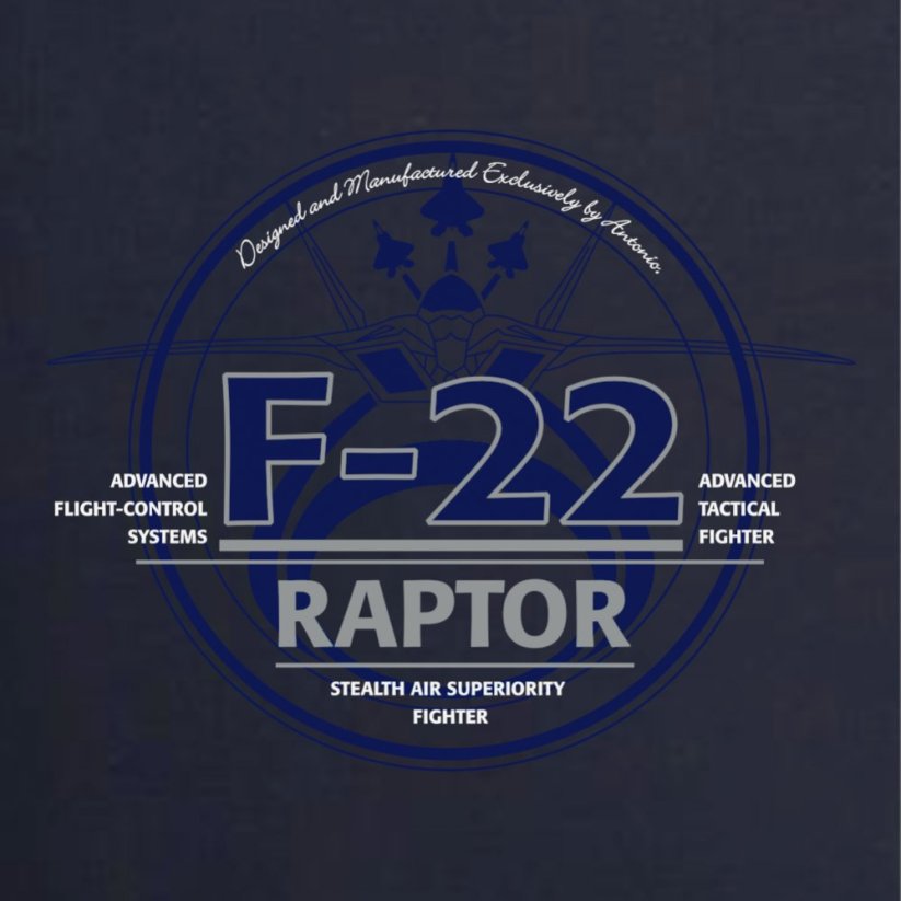 Sweatshirt with aircraft F-22 RAPTOR - Size: XXL