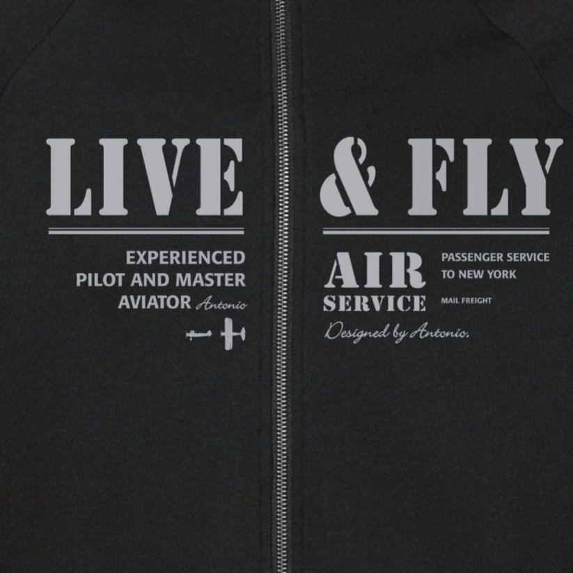 Sweatshirt mit Luftfahrtthema AIR SERVICE - Größe: L