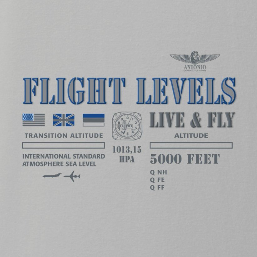 Tričko s leteckým znakom FLIGHT LEVELS - Veľkosť: XXL