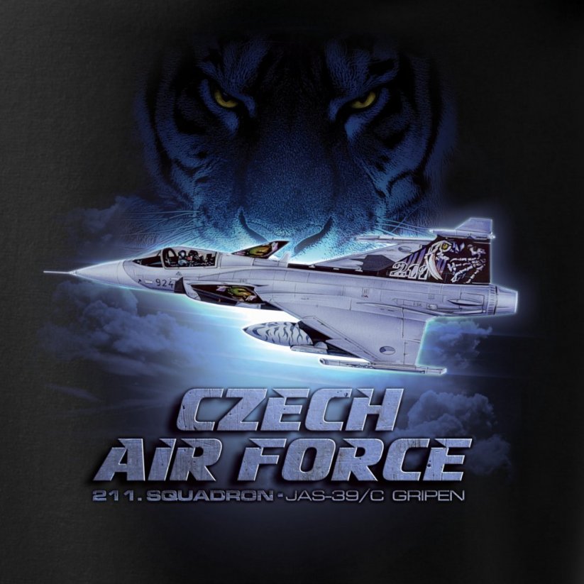 T-shirt med fighter JAS-39/C GRIPEN