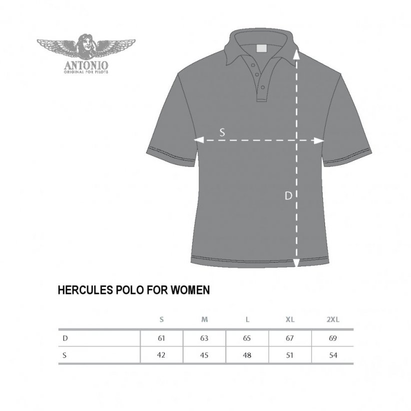 Women polo with army aircraft HERCULES C-130H (W)
