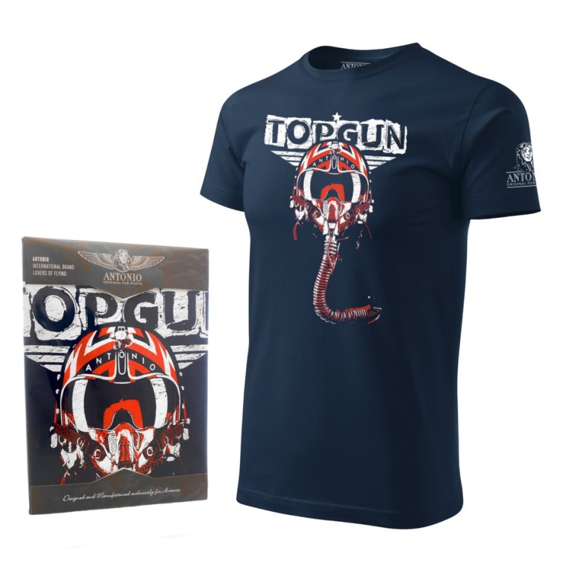 T-Shirt mit Pilotenhelm TOPGUN - Größe: S