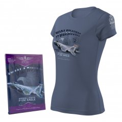 Women T-Shirt with army aircraft F-15C EAGLE (W)