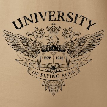 The UNIVERSITY of Flying Aces. New T-shirt Design