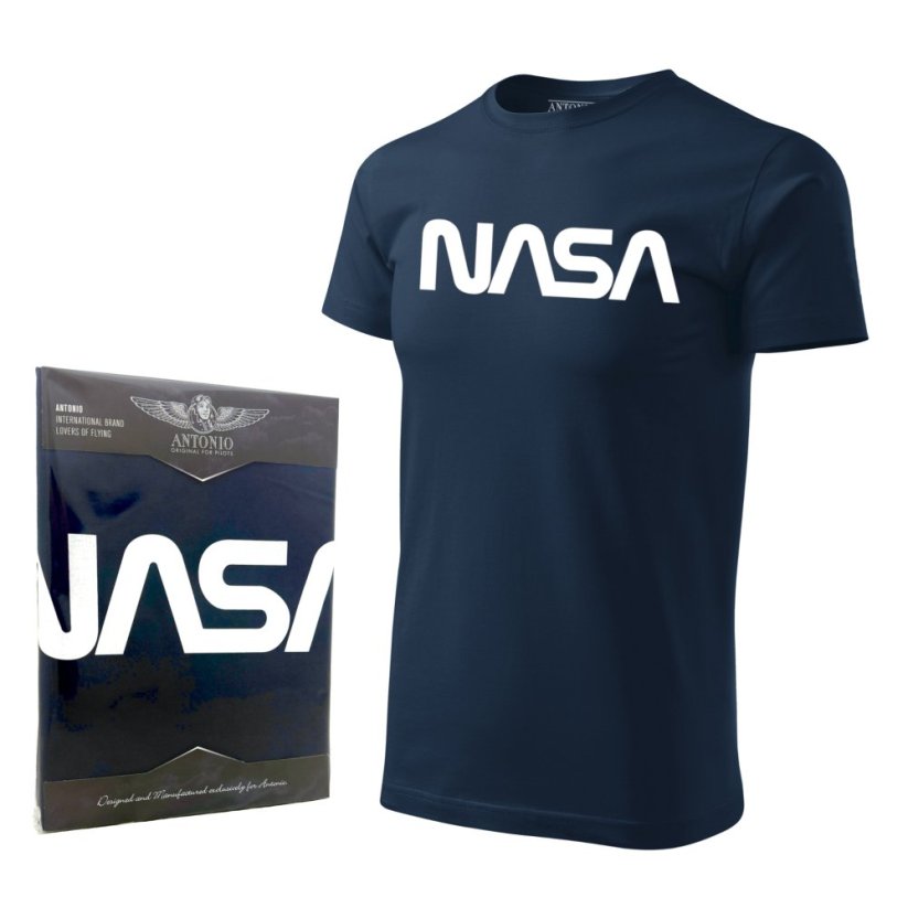 T-Shirt logo NASA BLUE
