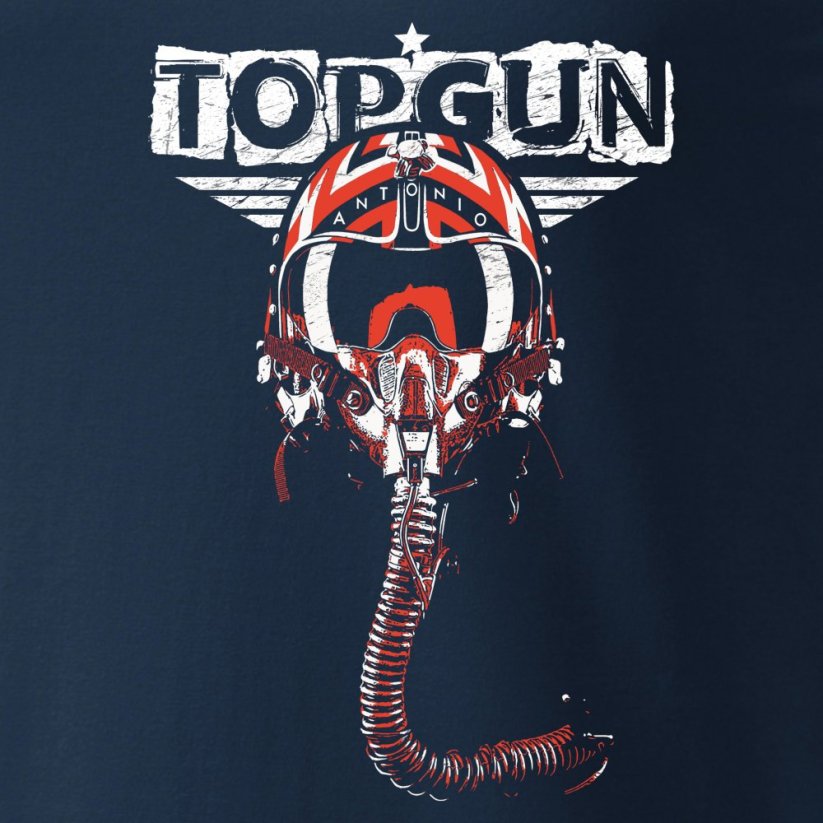 T-Shirt mit Pilotenhelm TOPGUN - Größe: S